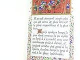 an open book with a picture of a man riding a horse