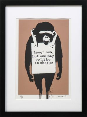 BANKSY (né en 1974), d'après - Laugh now Epreuve en couleur …