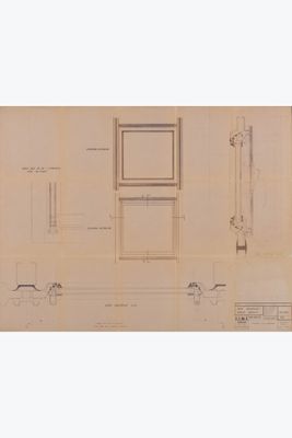 une image représentant un dessin d'une pièce avec une fenêtre et une porte