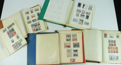 FRANCE, Débuts de collections d'oblitérés sous 4 chemises.