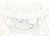 dessin représentant un homme coiffé d'un chapeau et arborant un sourire
