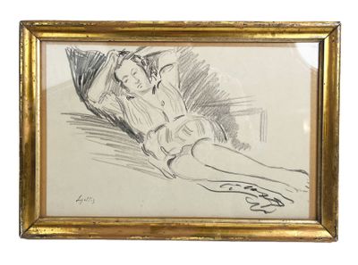 Robert LEPELTIER (1913-1996) Femme au repos