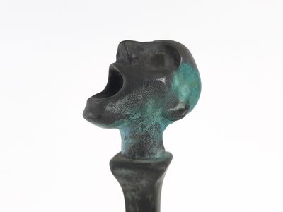 Kamal AMECHMECH ( né en 1956) "Tête d'homme" Sujet en bronze…