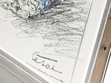 a picture of a drawing of a vase on a table