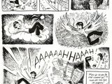 a black and white page from a comic strip with a comic strip in the background