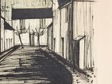 a picture of a drawing of a street in a city
