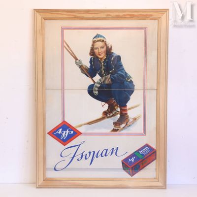 ISOPAN AGFA : Affiche publicitaire en couleur. Vers 1950-196…