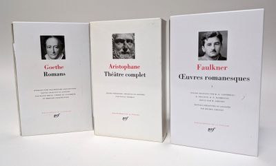 Trois livres sont posés sur une surface blanche ; l'un représente un homme et l'autre une femme.