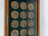 a picture of a picture of a wall with coins on it