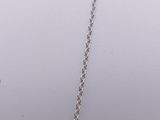 sterling silver necklace with a heart pendant on a chain on a white background