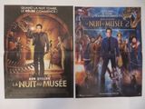 deux affiches de cinéma pour les films « Une nuit au musée » et « Une nuit au musée 2 »