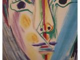 an image of a painting of a woman ' s face on a white background