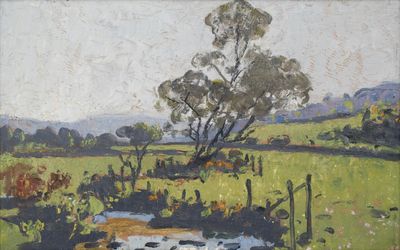 Honoré CAVAROC (1846-1930), Paysage, huile sur panneau, H : …