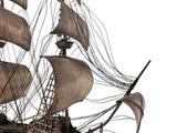 an image of a model of a sailing ship on a white background