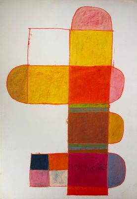 an image of a drawing of a cross made out of colored squares