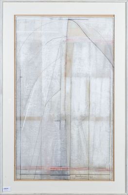 Jacques DESCHAMPS (1933) Peinture cousue n° 55, tissu et acr…