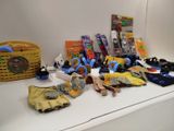 many items on the counter with scissors and other items