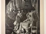 an old picture of a woman sitting at a table with a cat
