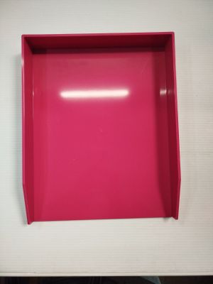 a pink box that is on a white table