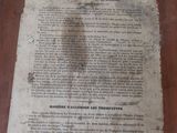 a piece of paper on a table with a piece of paper on it