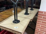 a long table with a bunch of chairs on it