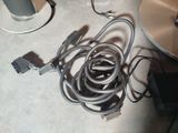 a bunch of wires that are laying on the floor
