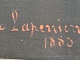 an image of a close up of a sign on the side of a building
