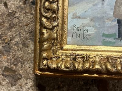 a picture of a painting on the wall of a building