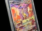 une image d'une carte à collectionner Pokémon dans un étui en plastique