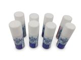 six different types of deodorannt sprays on a white surface