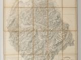 an old map of the mountains and valleys of the united states