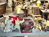 many items on the table in the store for sale
