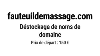 Nom de domaine fauteuildemassage.