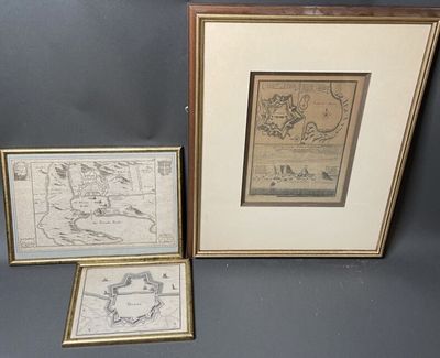 trois cartes du monde encadrées et une photo d'un chat