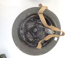 a picture of a helmet with a brown ribbon on it