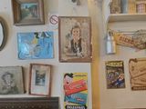 a picture of a room with a lot of things on the wall