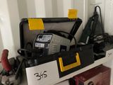 a box of tools on a shelf with a price tag