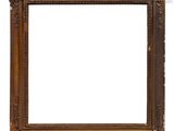 an old picture frame on a white background