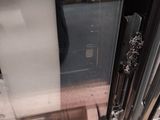 a picture of a window that has a broken glass