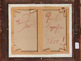 an old picture of a couple of pictures with writing on them