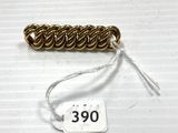 a close up of a chain with a price tag attached to it
