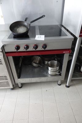 une poêle posée sur la cuisinière dans la cuisine