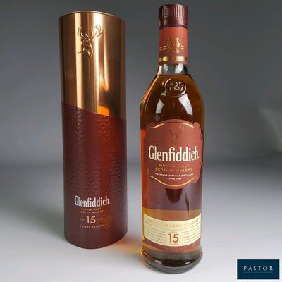 glenfiddich 15 year old single malt scotch whisky