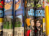 a lot of star wars pencils on the shelf