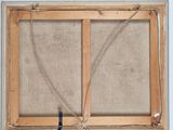 an overhead view of a picture frame with a picture hanging on the wall
