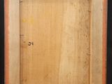 a painting of a wooden frame sitting on top of a wooden table