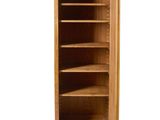 an image of a wooden cabinet with a door open