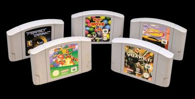 Nintendo - N64 - Lot de 5 jeux de différentes licences dont Super Mari - Photo 1