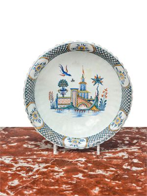 a plate that has a picture of a train on it