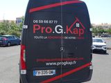a van that is parked in a parking lot